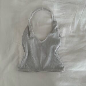 Urban Outfitters Gray Ribbed Halter Top